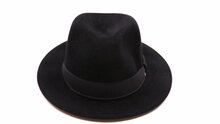 panizza fedora potenza camoscio twist haarvilt zwart