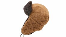 kamy hat piloten muts alpaca wool en faux fur camel bruin