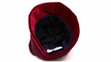 panizza cloche met strik clarice wolmix en fluweel bordeaux