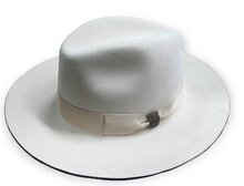 jos van dijck fedora pico haarvilt ivory beige black trim