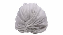 jos van dijck turban lurex metallic white