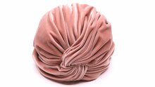 jos van dijck turban velvet cotton candy pink