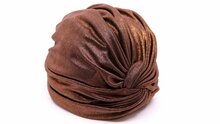 jos van dijck turban lurex metallic bronze