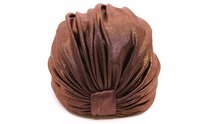 jos van dijck turban lurex metallic bronze