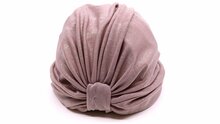 jos van dijck turban lurex metallic pink