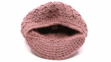 panizza knitted ballonpet wolmix oud roze