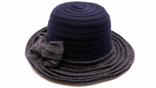 hats and dreams cloche wolmix navy en grijs