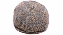 brixton brood snap cap po plaid grey orange