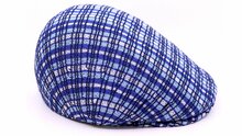 kangol flatcap 507 prep plaid acryl blue