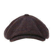 stetson hatteras newsboy cap herringbone crimson violet