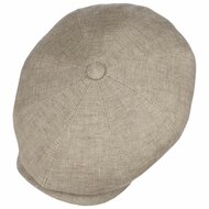 stetson hatteras newsboy cap classic linnen beige