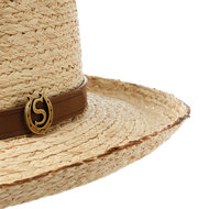 stetson gambler raffia burned distressed natural