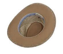 stetson western seagrass hat dark  brown