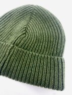 fiebig dockermuts beanie cable knit olive green