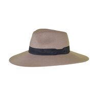 house of ord summer fedora fiona wide brim flexibraid taupe