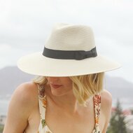 house of ord summer fedora fiona wide brim flexibraid ivory 