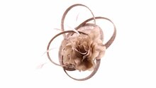 maddox fascinator disc sinamay krul en bloem coffee