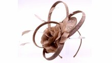 maddox fascinator disc sinamay krul en bloem coffee