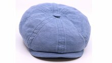 stetson hatteras newsboy cap cotton linen vintage blue