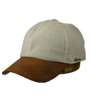 Wigens Baseball cap Linnen met suede look Stone