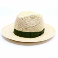 borsalino fedora quito panama crochet twist green natural