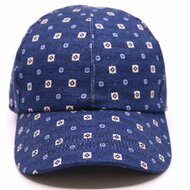 wigens baseball classic cap katoen linnen mix marine azul 