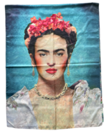 onkar dubbelzijdig sjaal zijdemix frida kahlo en de bloementuin