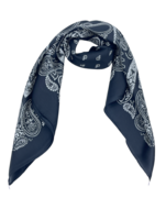 onkar neckerchief po paisley black and white