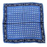 onkar neckerchief zijdemix paisley royal blue