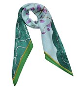 onkar zomer neckerchief sjaal ginko satijn green