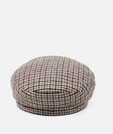 brixton fiddler fisherman cap woollook houndstooth sand black