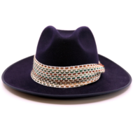 baldini bespoke fedora once upon a time haarvilt  midnight blue