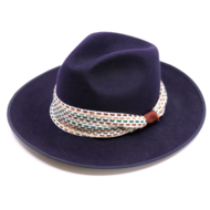 baldini bespoke fedora once upon a time haarvilt  midnight blue