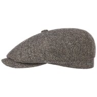 stetson newswboy cap hatteras woolrich herringbone brown grey