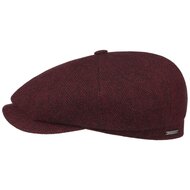 stetson newsboy cap hatteras woolrich herringbone bordeaux