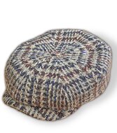 stetson newsboy cap hatteras check virgin wool taupe navy