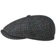 stetson newsboy cap hatteras harris tweed grijs blauw