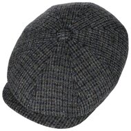 stetson newsboy cap hatteras harris tweed grijs blauw