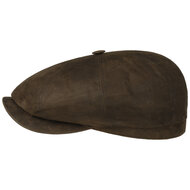 stetson newsboy cap hatteras oily goat suede dark brown