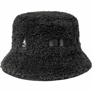 kangol bucket hat utility faux shearling black