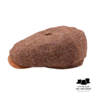 alfonso deste kyoto newsboy cap alpacamix en suede spikkel cognac