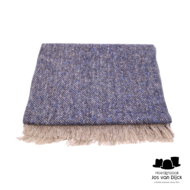 alfonso deste sjaal wol visgraat blauw beige