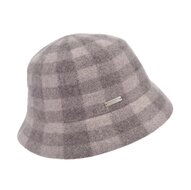 seeberger bucket hat gingham wol nutria sand