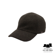 wigens baseball classic cap met oorklep wol olive melange