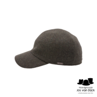 wigens baseball classic cap met oorklep wol olive melange