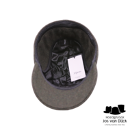 wigens baseball classic cap met oorklep wol olive melange