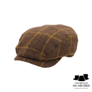 wigens ivy contemporary cap wool tartan earflaps dark brown