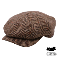 wigens newsboy retro cap magee wool herringbone light brown