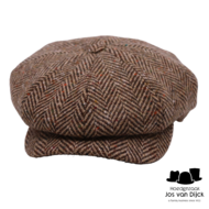 wigens newsboy retro cap magee wool herringbone light brown