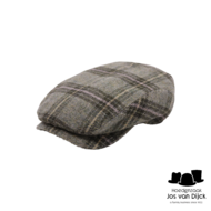 wigens ivy contemporary cap wool tartan sage green melange